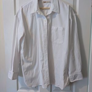 Faherty Organic Cotton Blend Oxford White Button Down Shirt NWOT